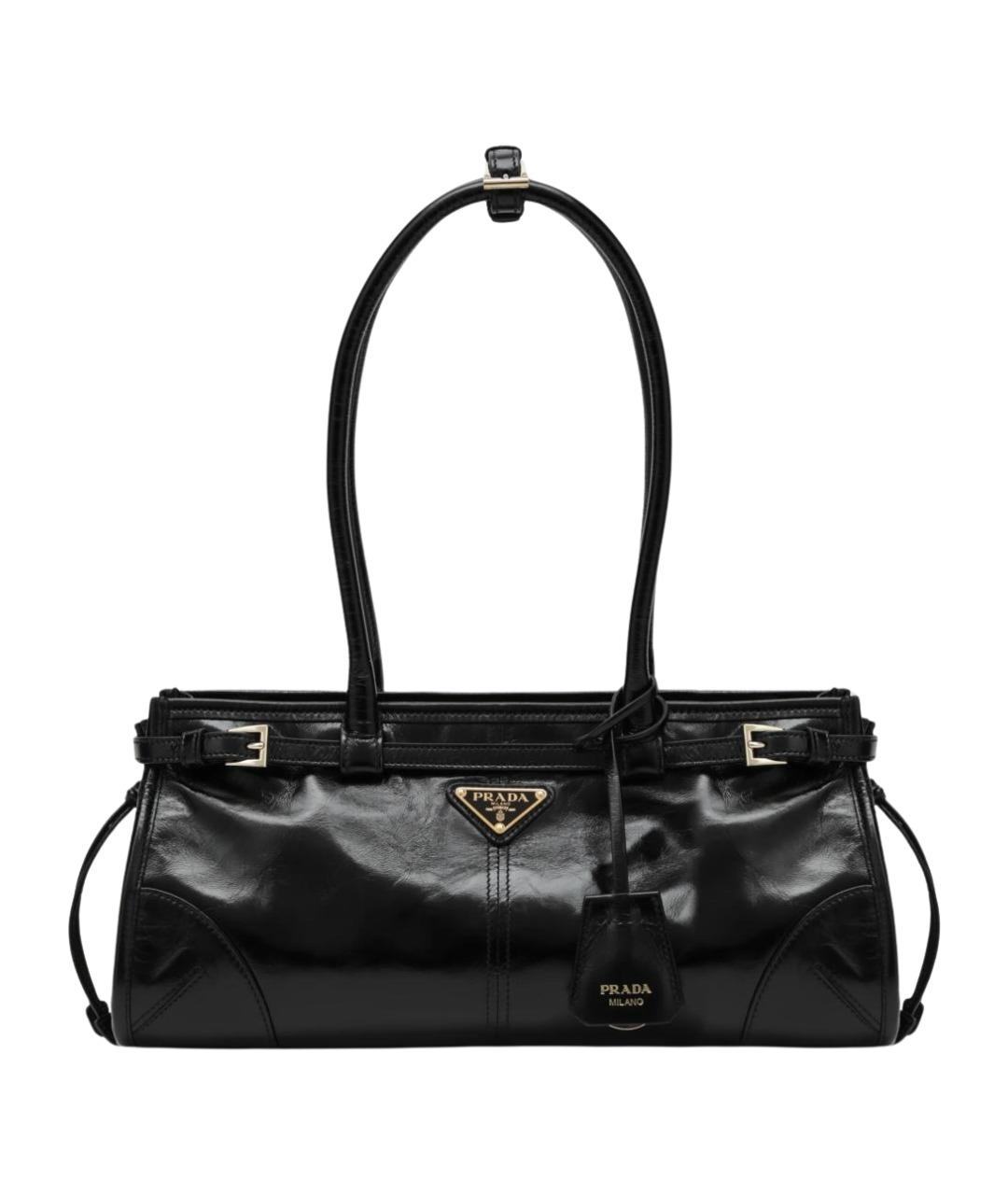PRADA Черная кожаная сумка тоут, фото 1