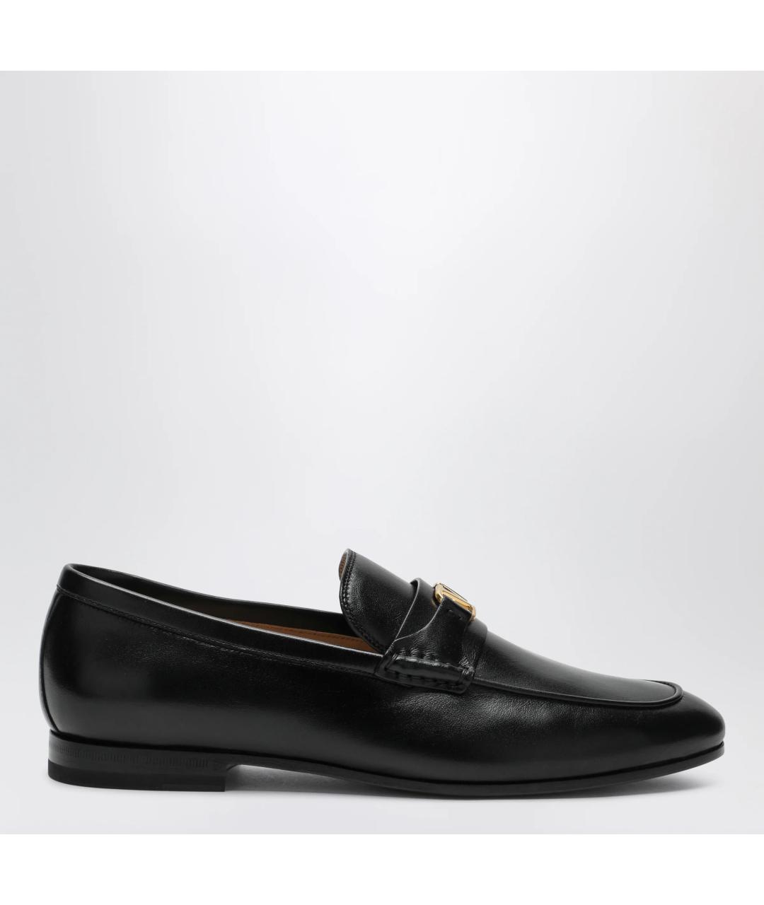 VALENTINO Черные кожаные лоферы, фото 3