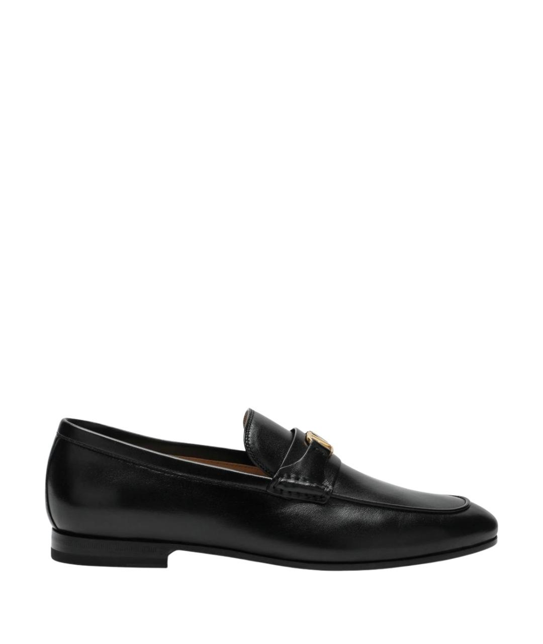 VALENTINO Черные кожаные лоферы, фото 1