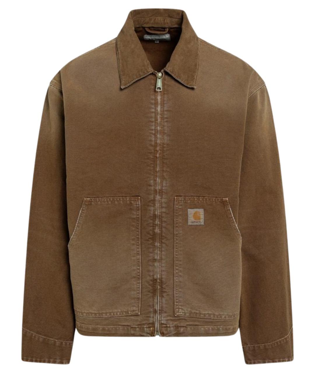 CARHARTT WIP Коричневая хлопковая куртка, фото 1