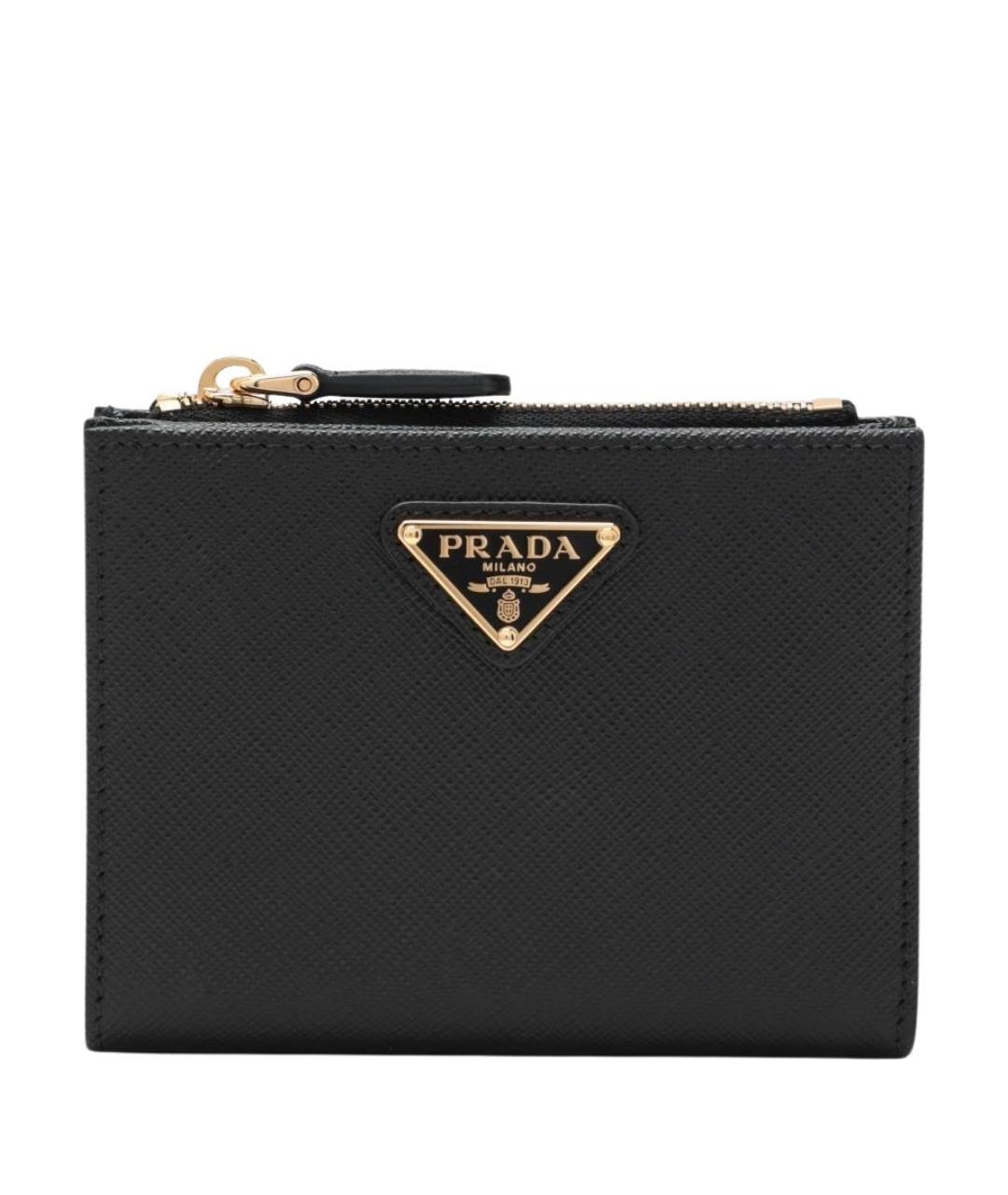 PRADA Черный кожаный кошелек, фото 1