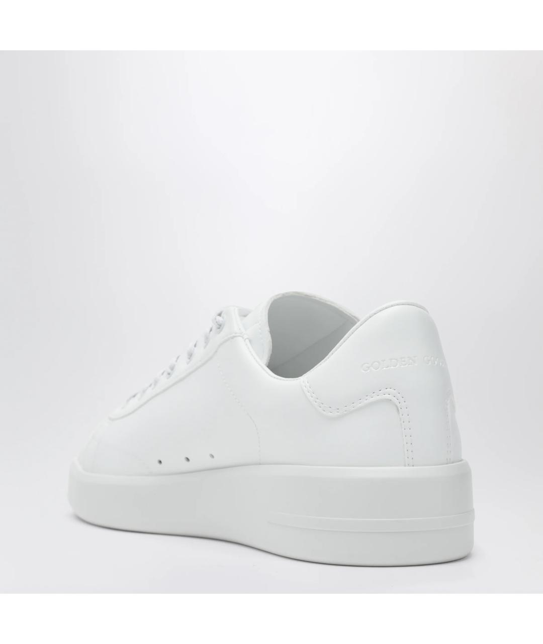 GOLDEN GOOSE Белые кожаные низкие кроссовки / кеды, фото 2
