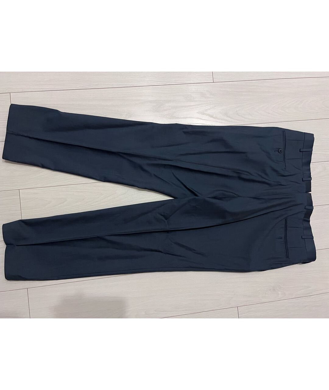 ERMENEGILDO ZEGNA Темно-синие шерстяные классические брюки, фото 2