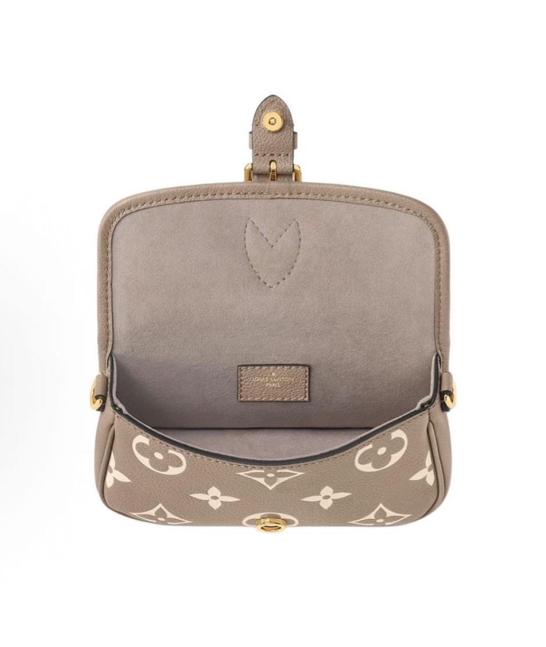 LOUIS VUITTON Бежевая кожаная сумка через плечо, фото 4