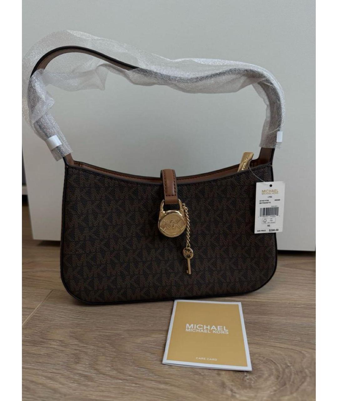 MICHAEL KORS Коричневая сумка через плечо, фото 4