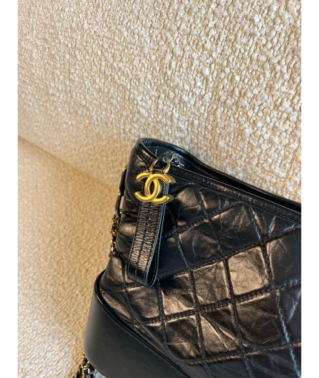 CHANEL Черная кожаная сумка через плечо, фото 8
