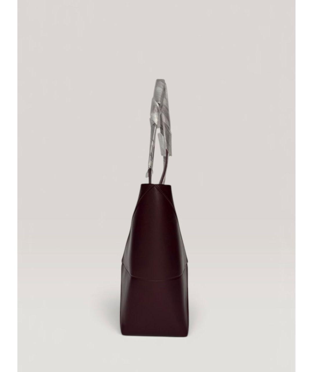 LOEWE Бордовая кожаная сумка тоут, фото 5
