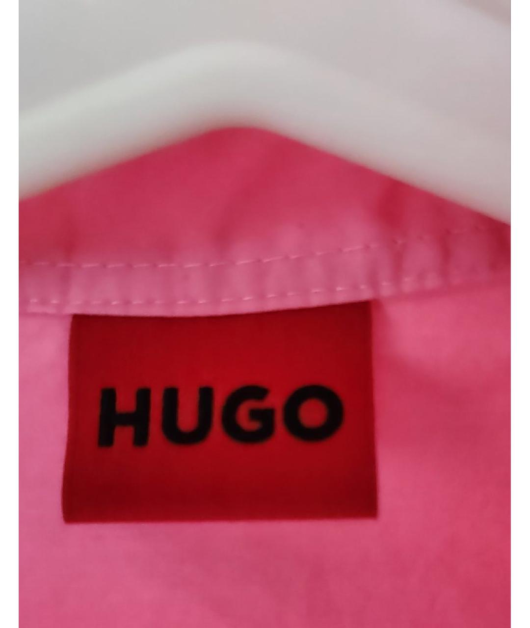 HUGO BOSS Розовая хлопковая рубашка, фото 5