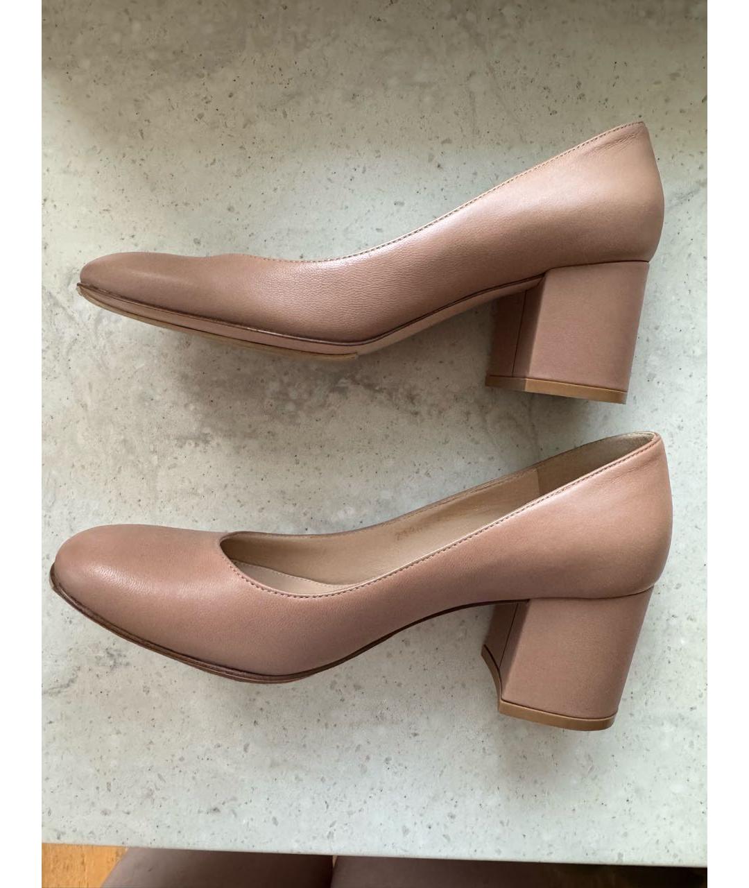 GIANVITO ROSSI Бежевые кожаные туфли, фото 5