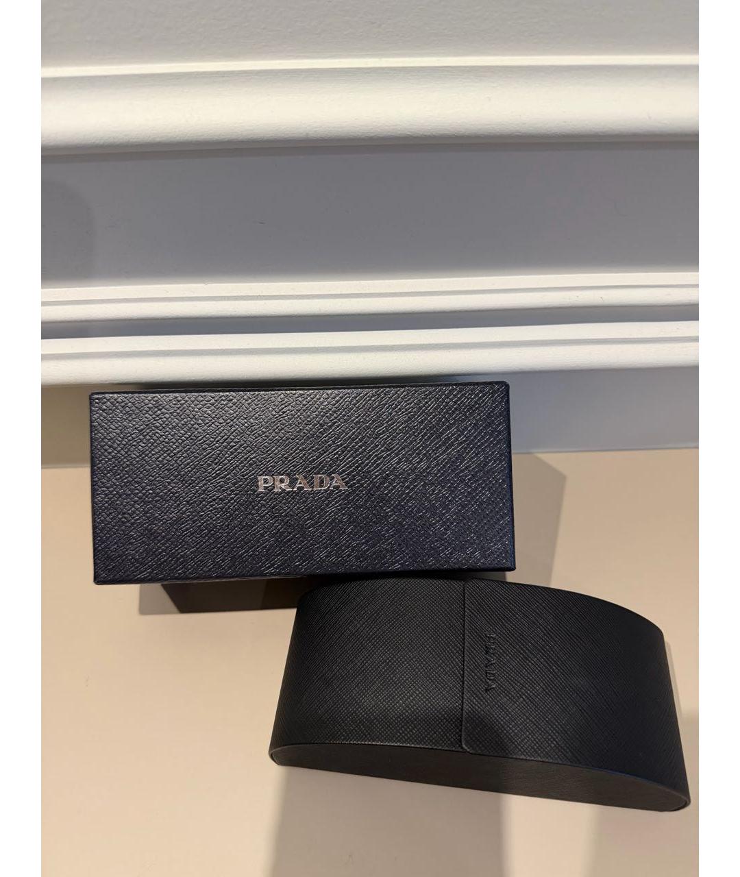 PRADA Золотые металлические солнцезащитные очки, фото 4