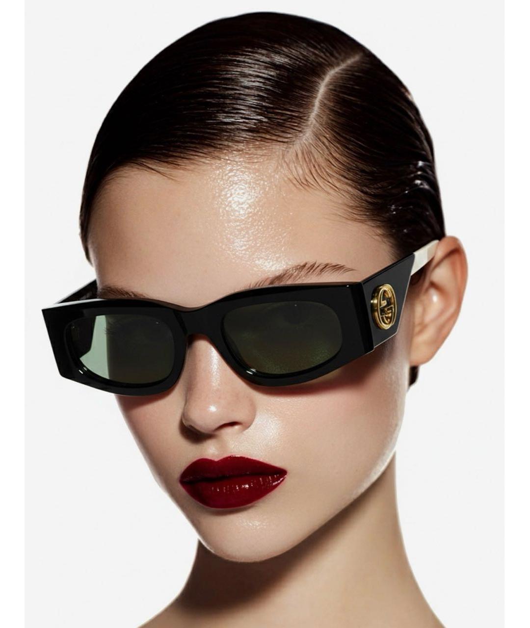 GUCCI Черные пластиковые солнцезащитные очки, фото 5