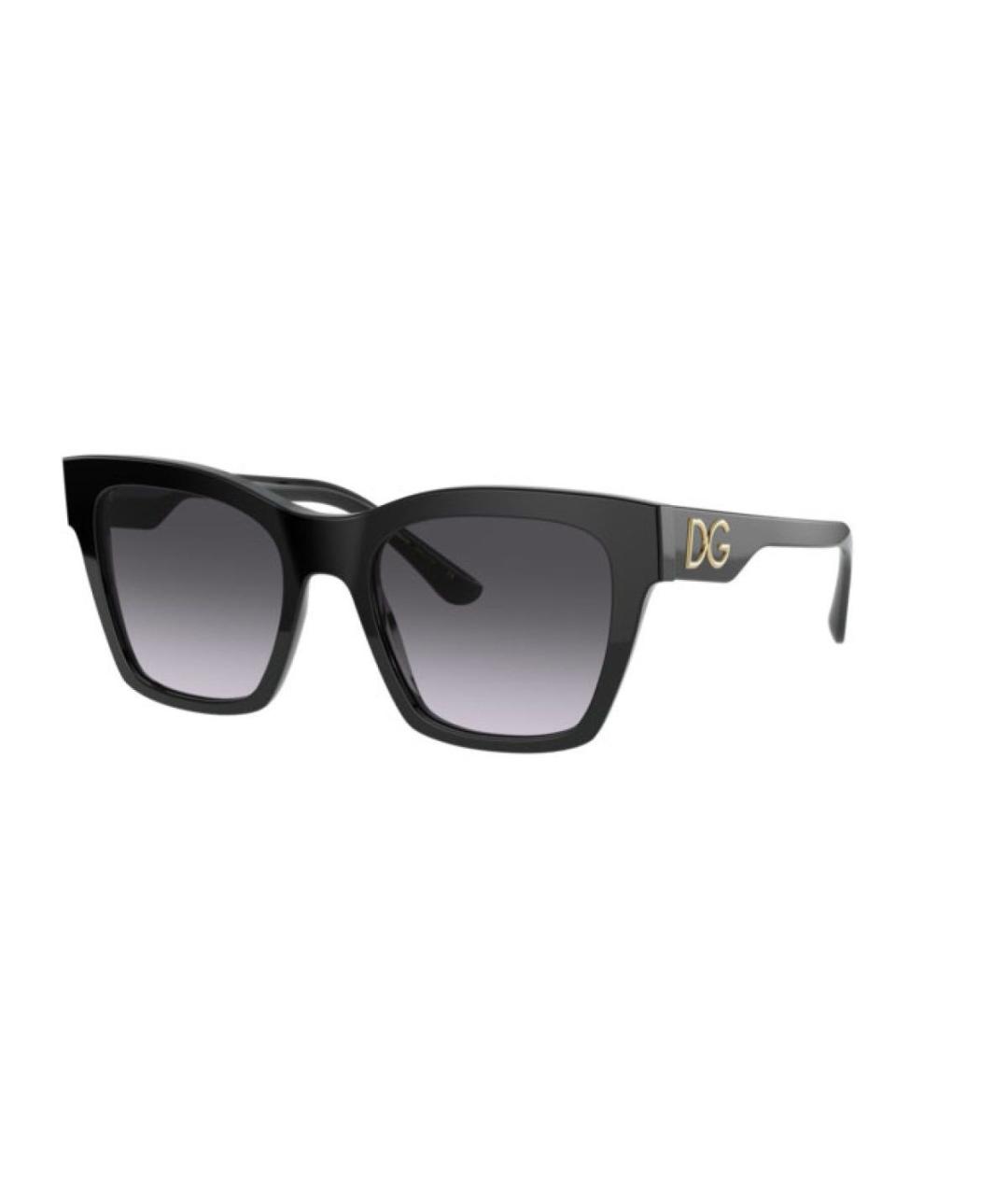 DOLCE&GABBANA Черные пластиковые солнцезащитные очки, фото 8