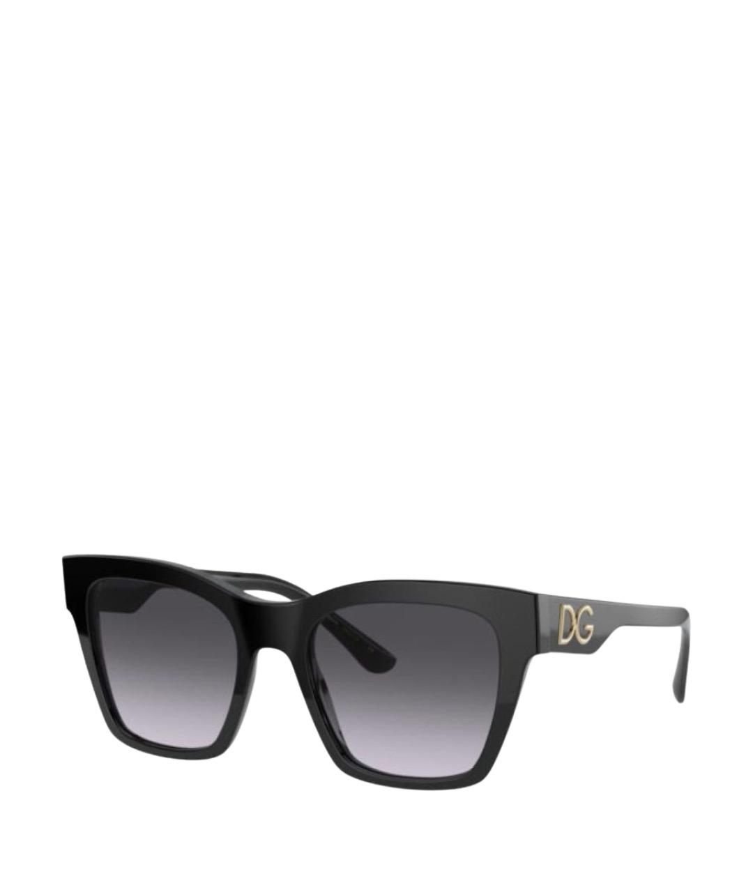 DOLCE&GABBANA Черные пластиковые солнцезащитные очки, фото 1