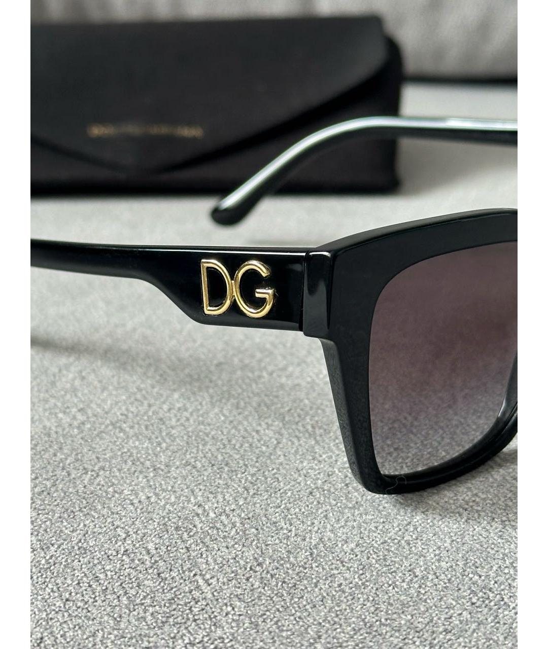 DOLCE&GABBANA Черные пластиковые солнцезащитные очки, фото 6