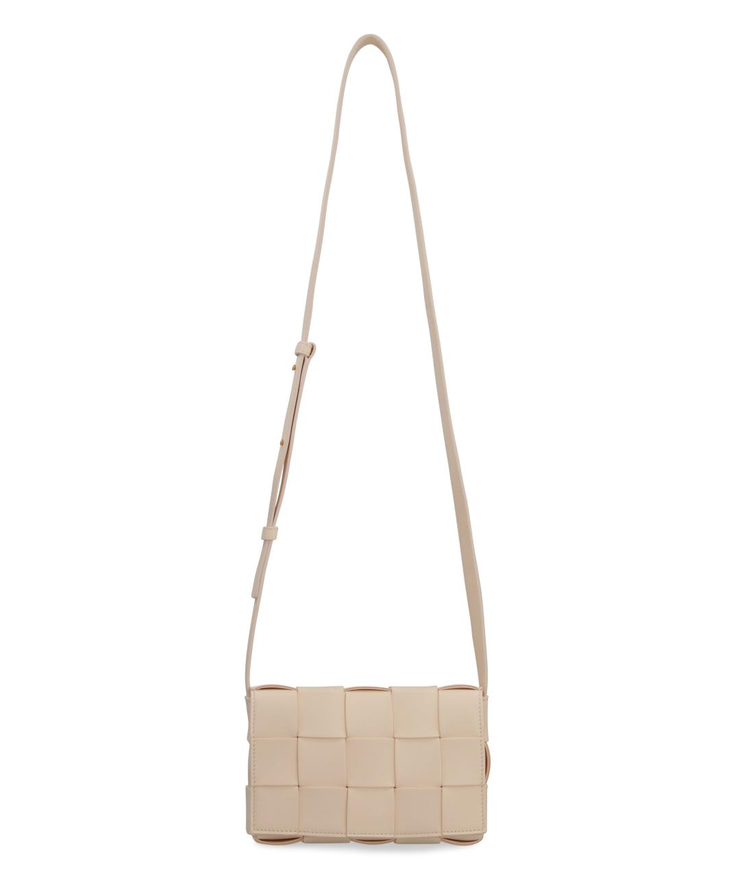 BOTTEGA VENETA Розовая кожаная сумка через плечо, фото 3