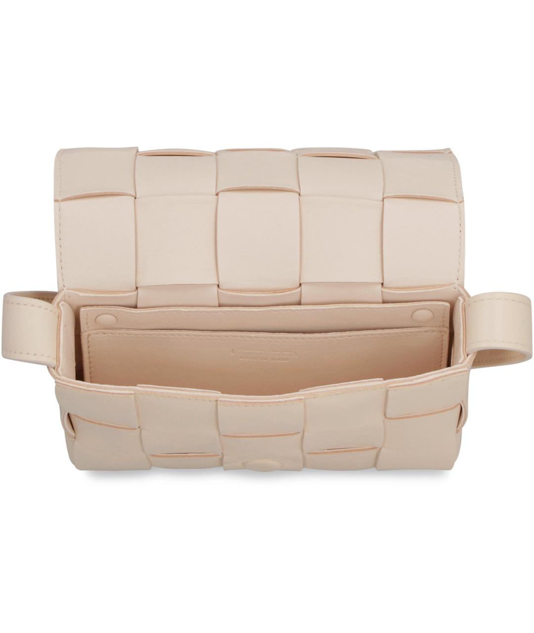 BOTTEGA VENETA Розовая кожаная сумка через плечо, фото 4