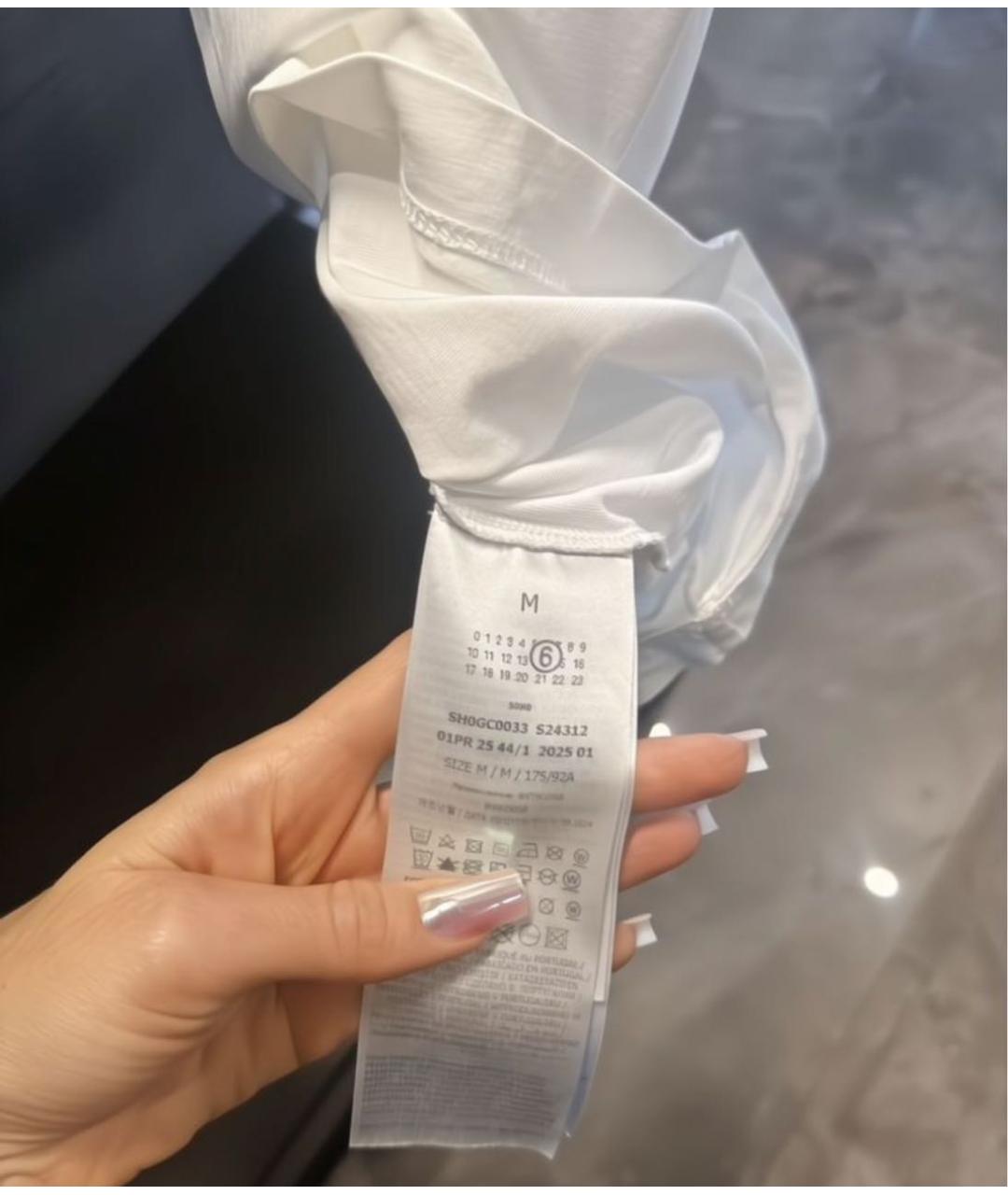 MAISON MARGIELA Белая хлопковая футболка, фото 3