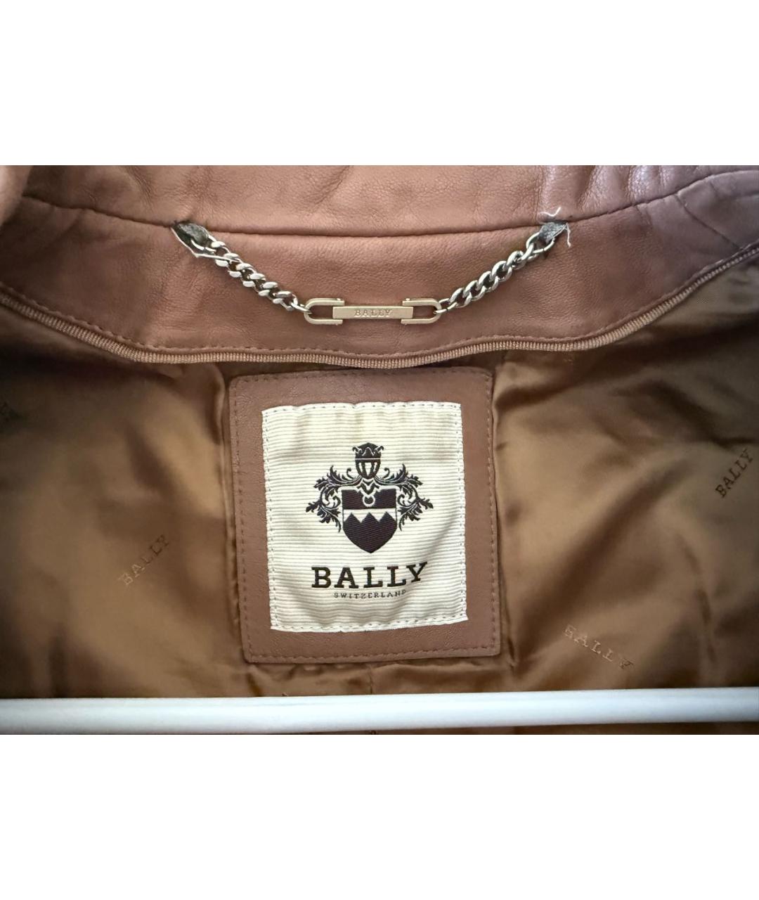 BALLY Коралловая кожаная куртка, фото 2