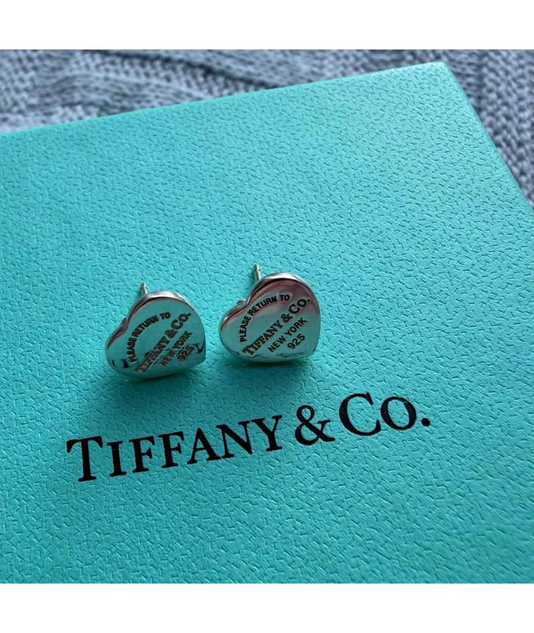 TIFFANY&CO Серебряные серебряные серьги, фото 3