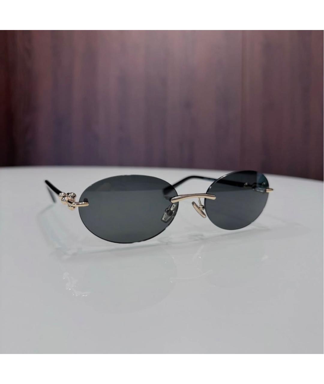 TIFFANY&CO Черные металлические солнцезащитные очки, фото 3