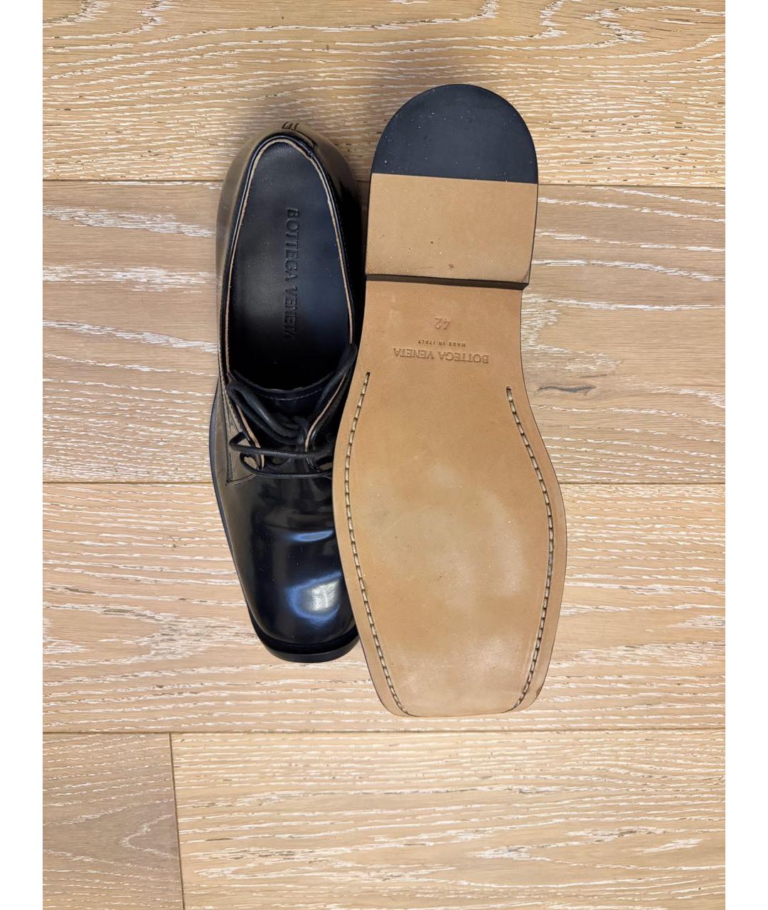 BOTTEGA VENETA Черные кожаные туфли, фото 4