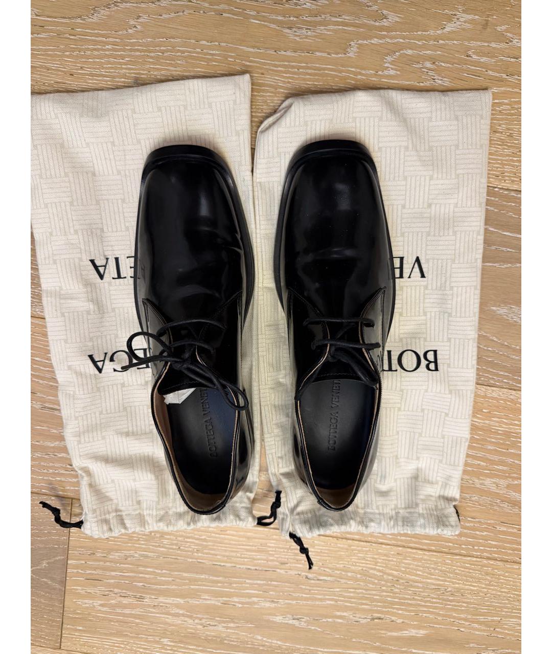 BOTTEGA VENETA Черные кожаные туфли, фото 3