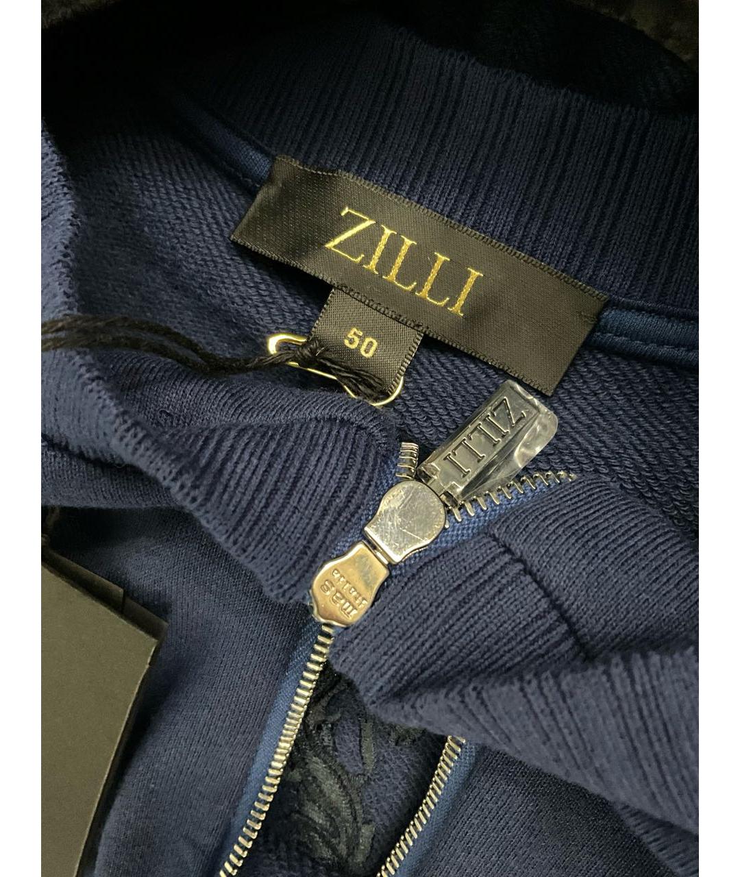 ZILLI Синий хлопковый спортивный костюм, фото 4