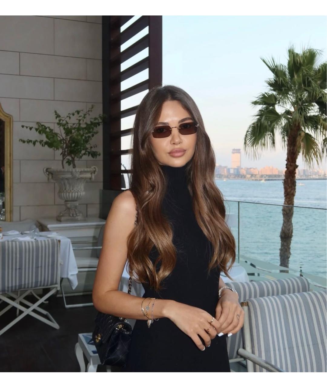 MIU MIU Золотые металлические солнцезащитные очки, фото 6
