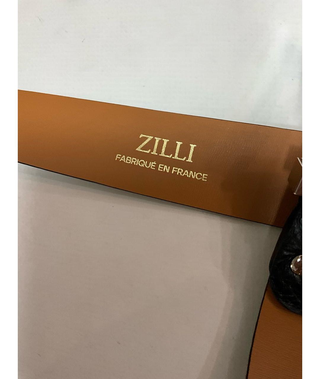 ZILLI Черный кожаный ремень, фото 5