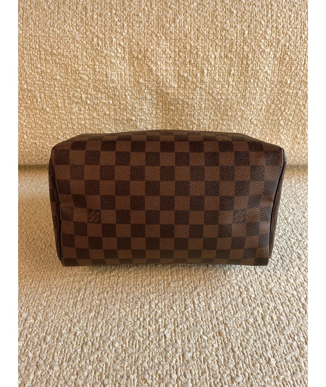 LOUIS VUITTON Коричневая кожаная сумка тоут, фото 7