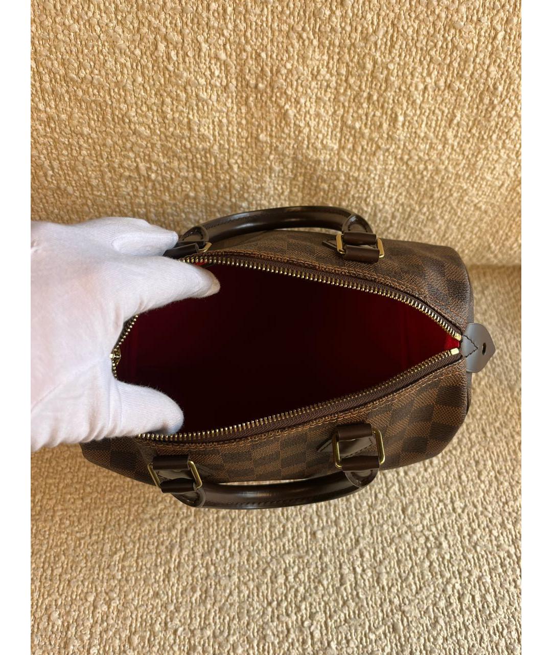 LOUIS VUITTON Коричневая кожаная сумка тоут, фото 4
