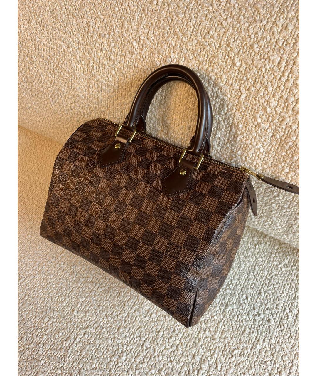 LOUIS VUITTON Коричневая кожаная сумка тоут, фото 5