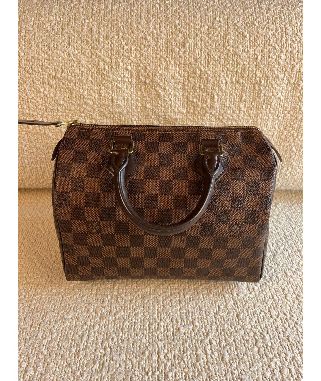 LOUIS VUITTON Коричневая кожаная сумка тоут, фото 3