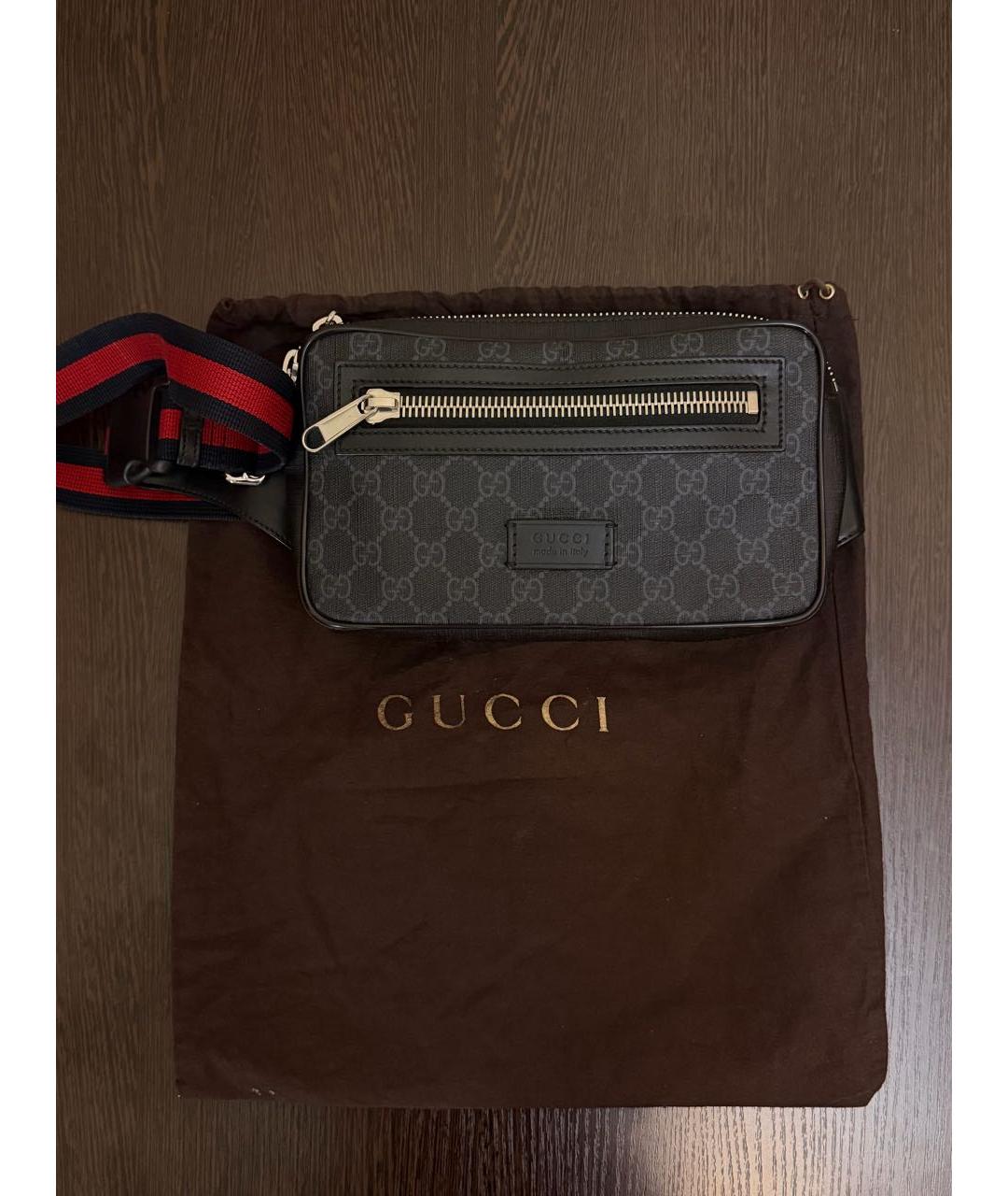 GUCCI Черная поясная сумка, фото 9