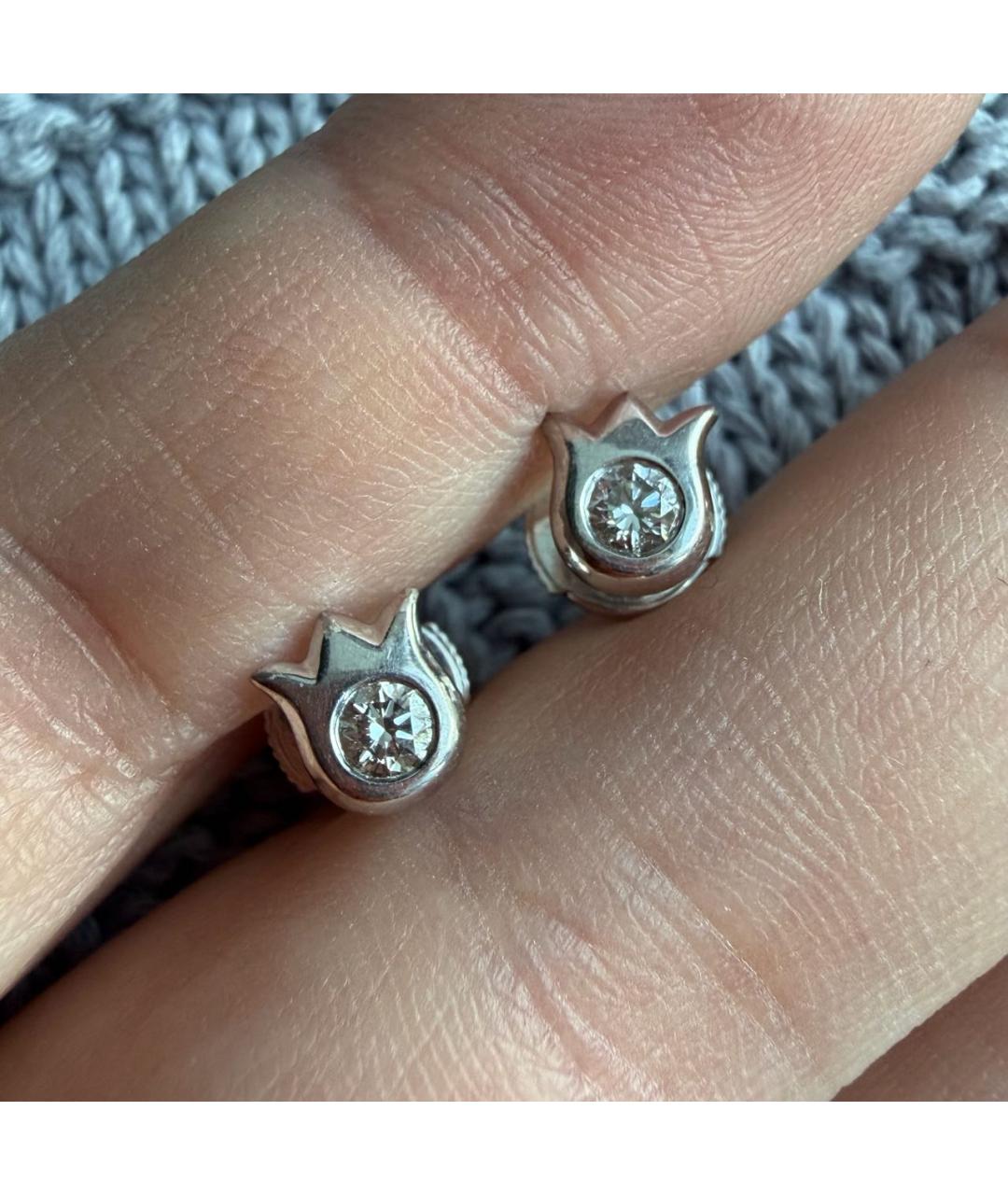 CARTIER Серые серьги из белого золота, фото 8