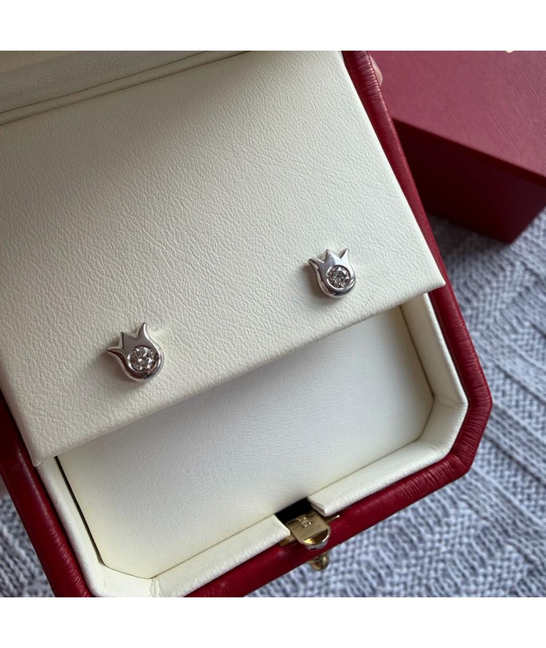 CARTIER Серые серьги из белого золота, фото 3