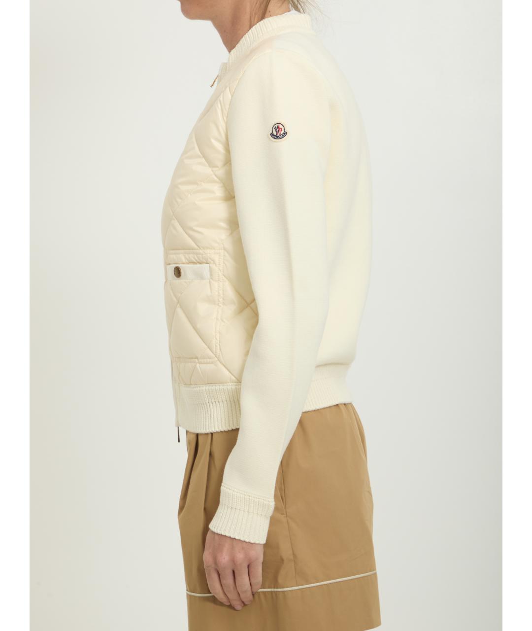 MONCLER Бежевый хлопковый джемпер / свитер, фото 3