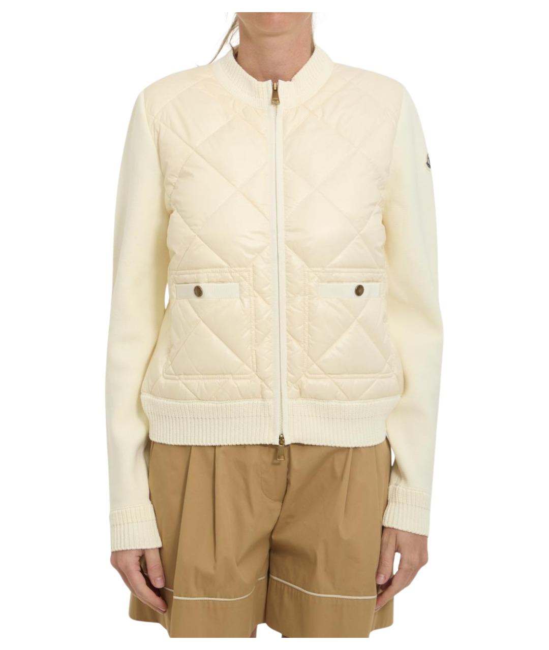 MONCLER Бежевый хлопковый джемпер / свитер, фото 1