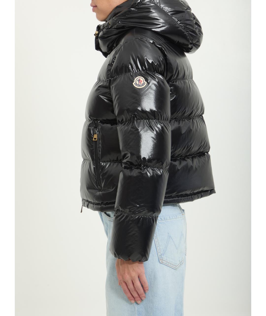 MONCLER Черная полиамидовая куртка, фото 3