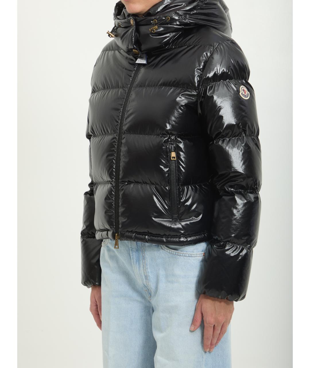 MONCLER Черная полиамидовая куртка, фото 2
