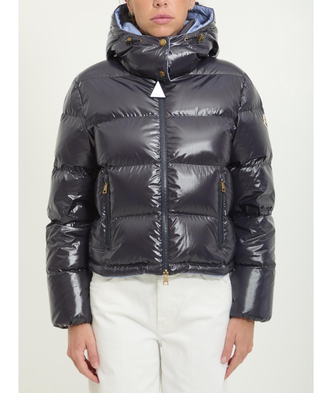 MONCLER Синяя полиамидовая куртка, фото 1