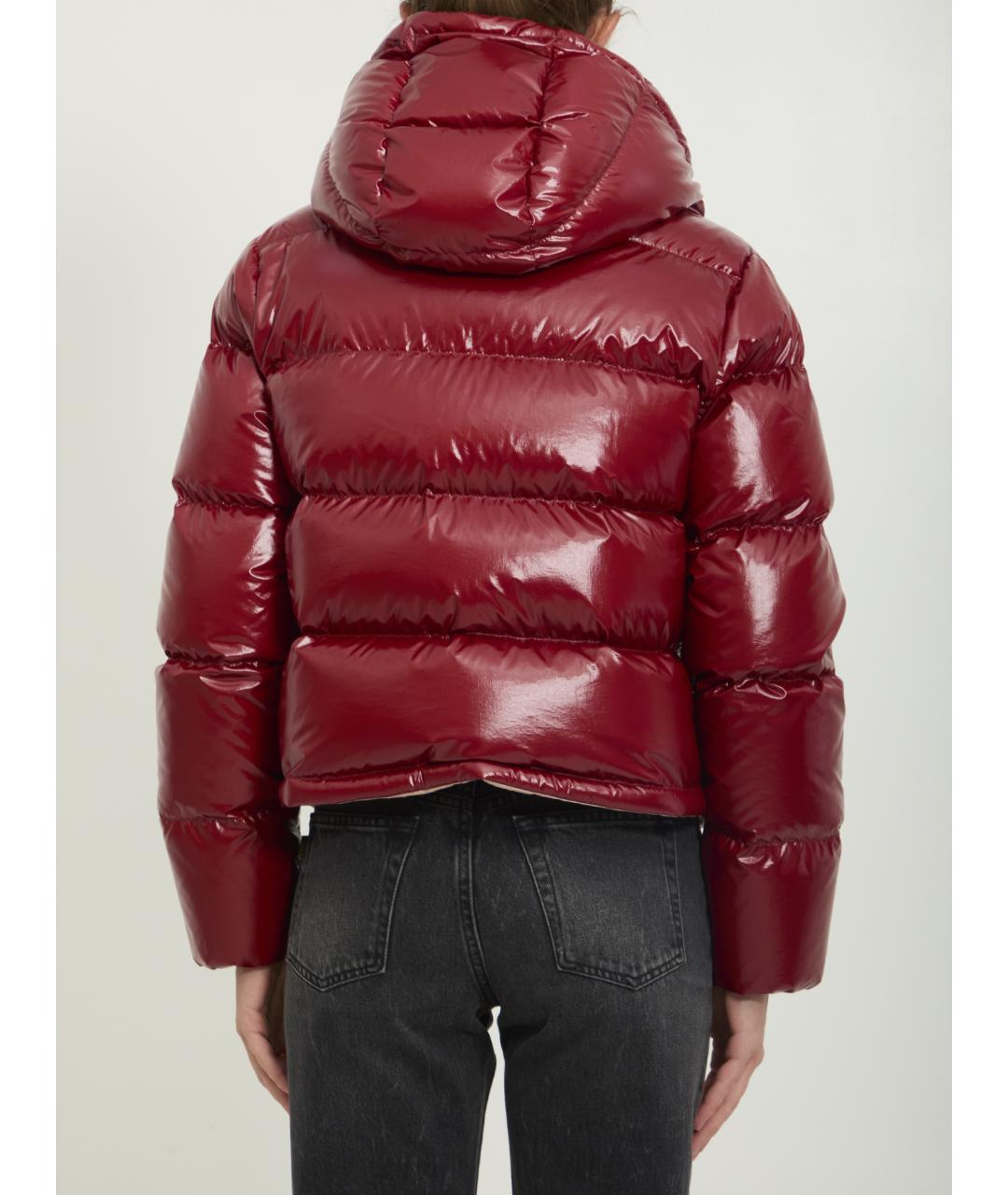 MONCLER Красная полиамидовая куртка, фото 4