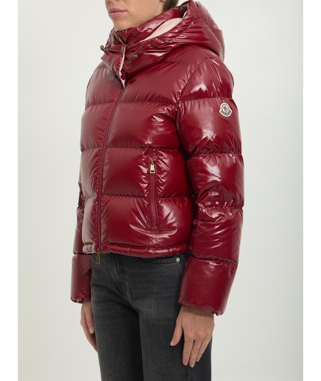 MONCLER Красная полиамидовая куртка, фото 2