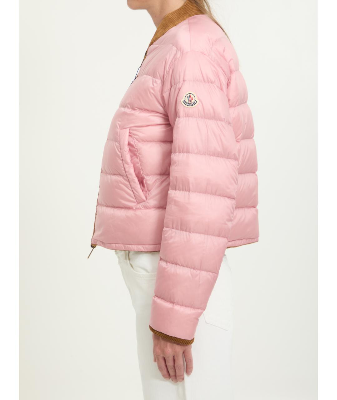 MONCLER Коричневая полиэстеровая куртка, фото 5
