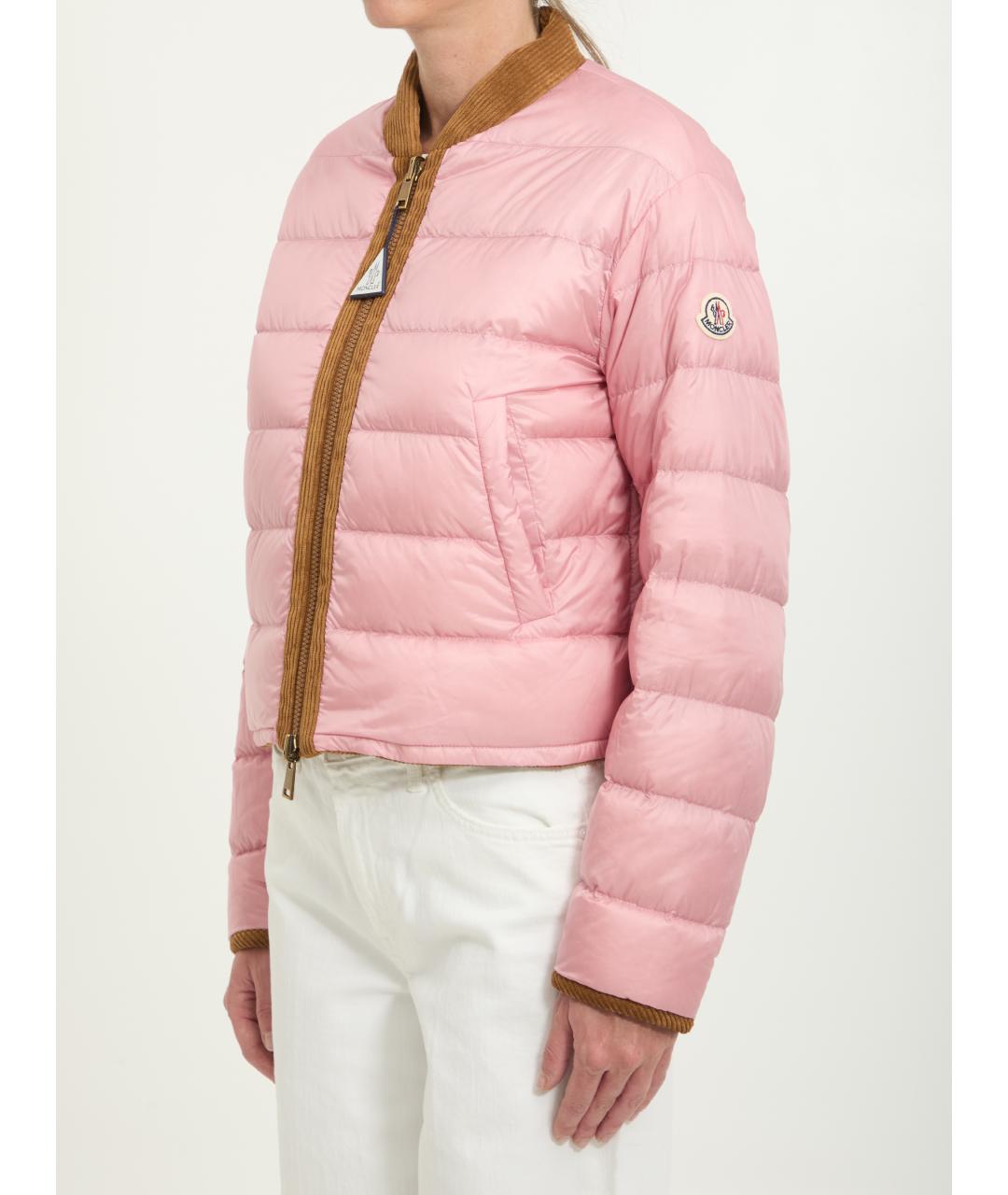 MONCLER Коричневая полиэстеровая куртка, фото 4
