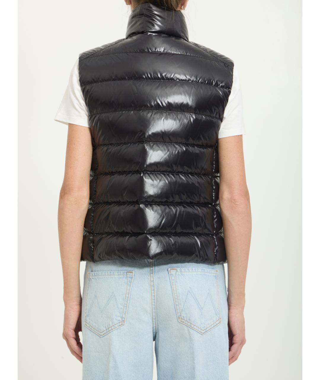 MONCLER Черная полиамидовая жилетка, фото 4