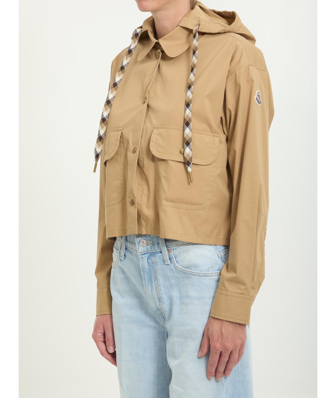MONCLER Бежевая хлопковая рубашка, фото 2