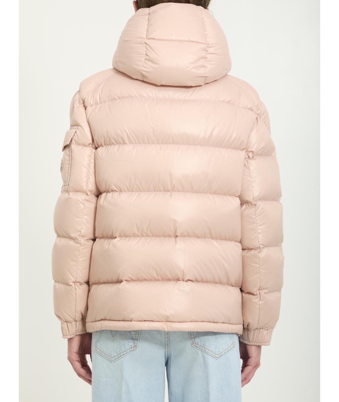MONCLER Розовая полиамидовая куртка, фото 4