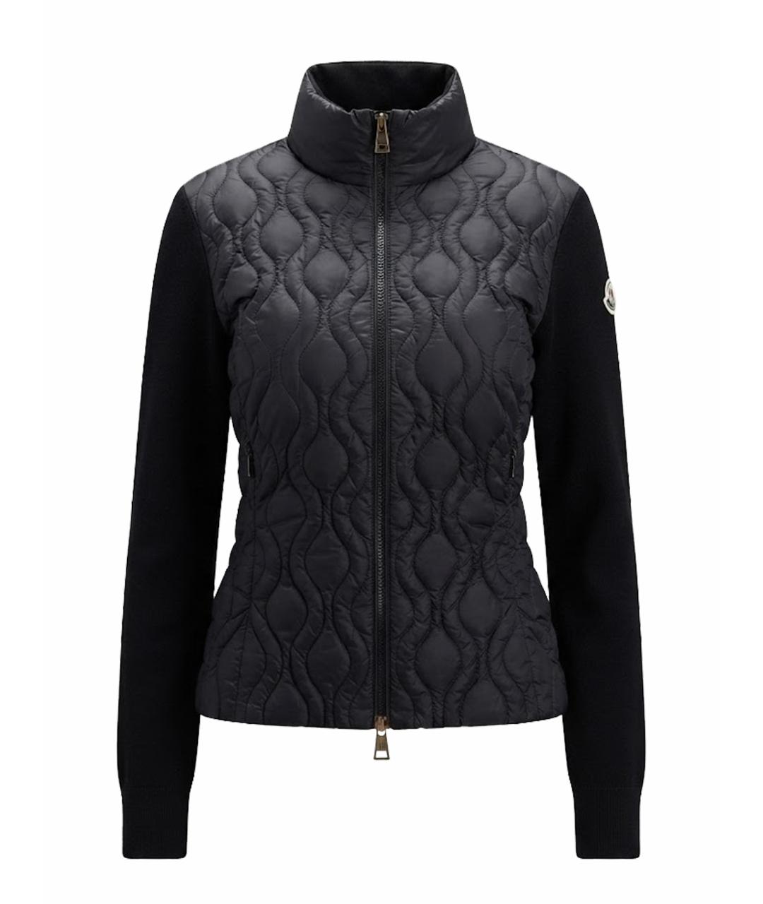 MONCLER Черный хлопковый кардиган, фото 1