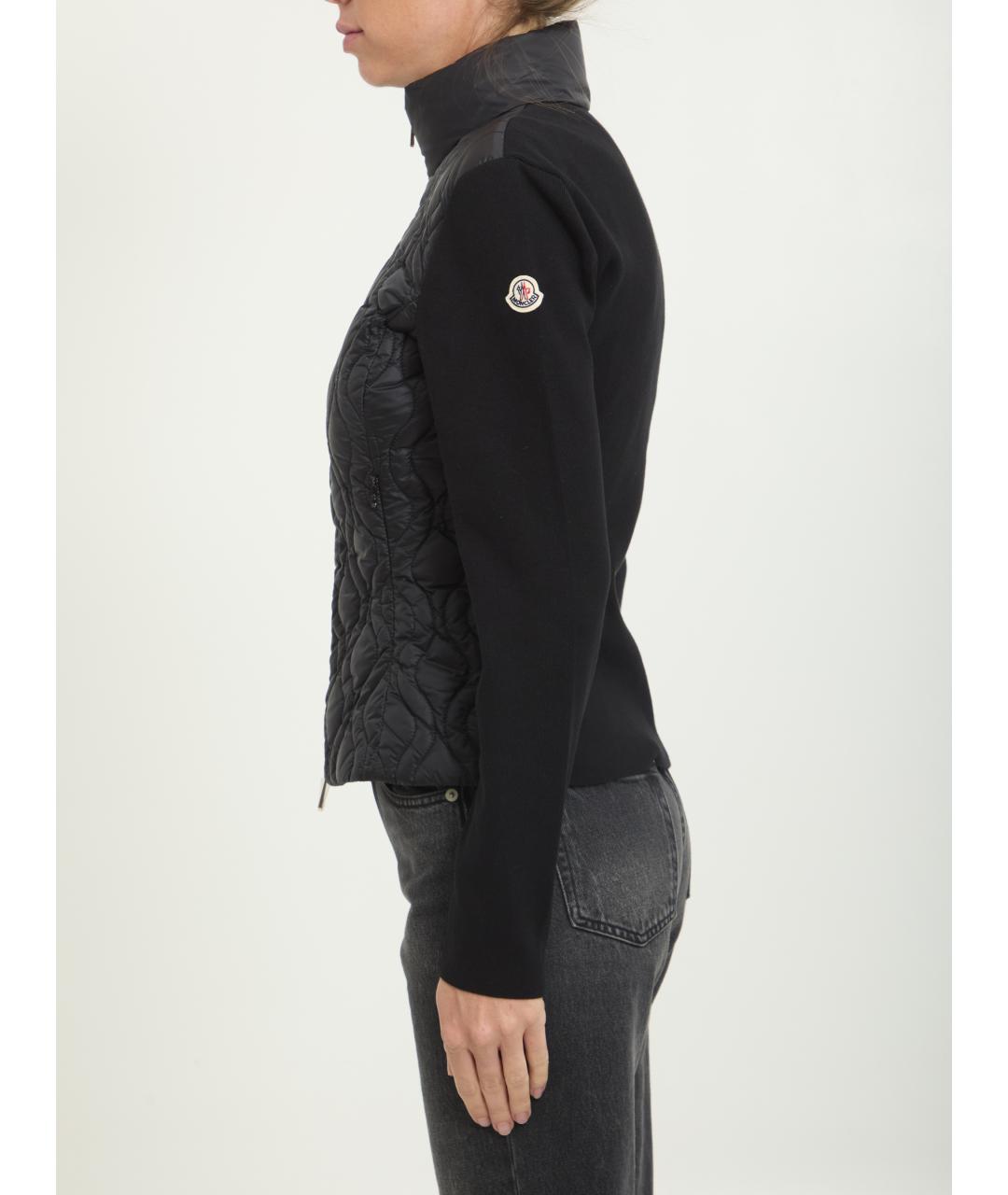 MONCLER Черный хлопковый джемпер / свитер, фото 3
